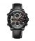 Timezone Aurora Crest Watch For Men (TZ-1303)-Black Bezel - Black Strap - On Installments - IS-0205